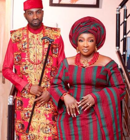 God proved them wrong - Actress Anita Joseph Olagunju and her husband celebrate 2nd wedding anniversary
