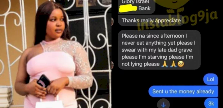 Good Samaritan calls out female beggar who blocked her after she mistakenly sent her N30,000 instead of N3k