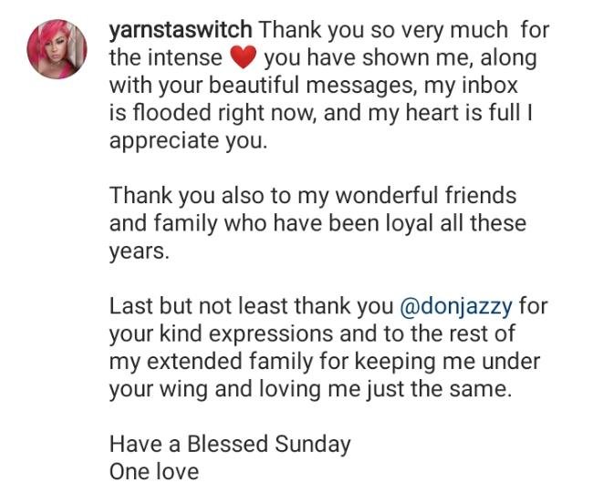 DonJazzy reacts after his ex-wife, Michelle sent message to him