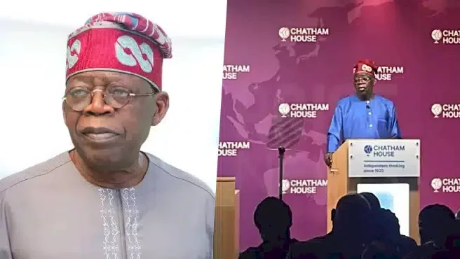 Tinubu delegates questions he was asked at Chatham House to members of his entourage (video)