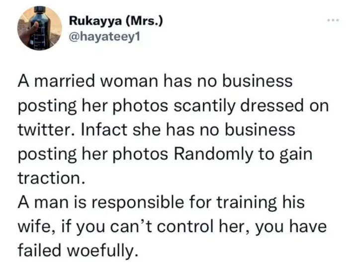 Lady slams married women, says they have no business posting raunchy photos online