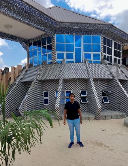 Singer, Efemena flaunts father's mansion with about 50 rooms and 15 parlours in Delta State (Video)