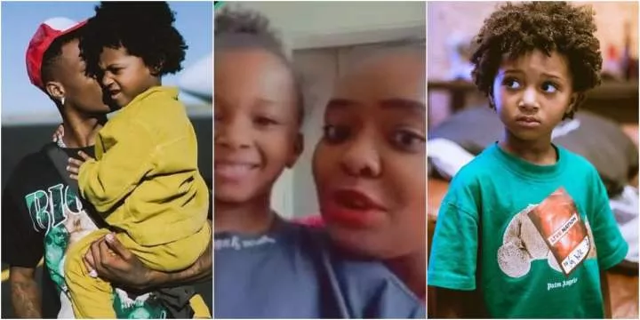 "I don't eat that" - Wizkid's son, Zion rejects Nigerian food