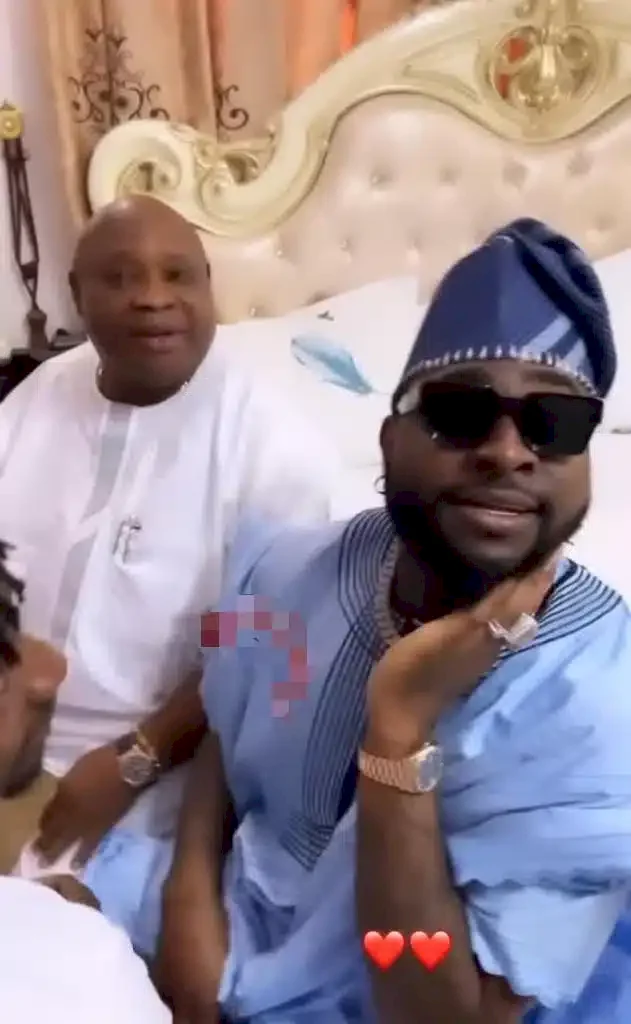 Davido spotted with wedding ring as he steps out for Uncle's inauguration