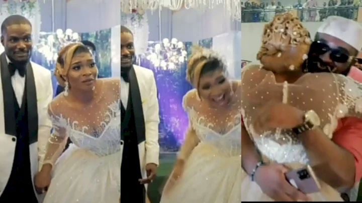 Heartwarming moment bride's brother who's been overseas for 6 years unexpectedly appears at her wedding (Video)
