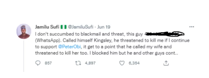 Sokoto man says he's receiving death threats for supporting Peter Obi