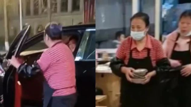 Dishwashing lady goes viral after arriving in Bentley at her restaurant job (video)