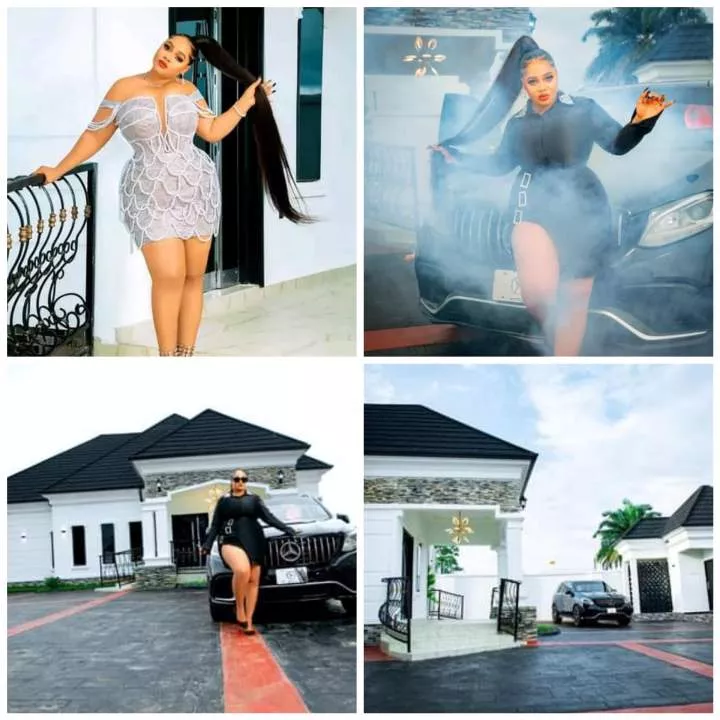 "The youngest landlady in Akwa Ibom" - 27-year-old Nigerian woman says as she shows off her new mansion