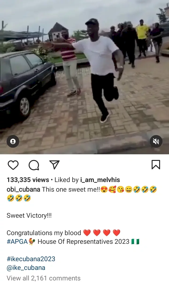 'This one sweet me' - Obi Cubana rejoices as his elder brother, Nnamdi Iyiegbu clinches APGA ticket to run for Federal House of Representatives (Video)