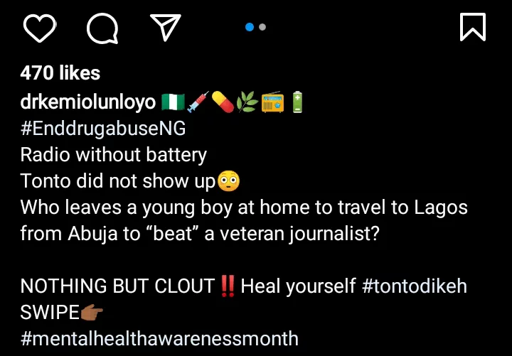 Kemi Olunloyo gives update after Tonto Dikeh stormed Lagos to beat her up; says she won 5-0
