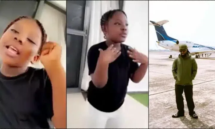 "First class or nothing" - Timaya's daughter reveals why she can't fly economy or business class (Video)