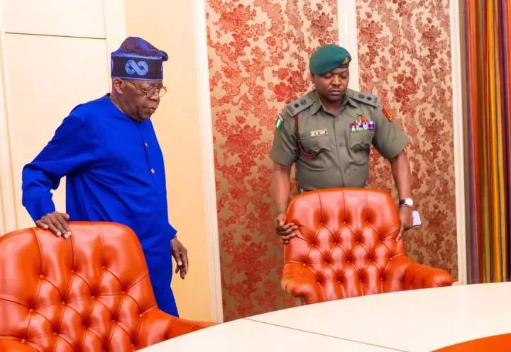 President Bola Tinubu assumes office; meets Emefiele, others (photos/video)