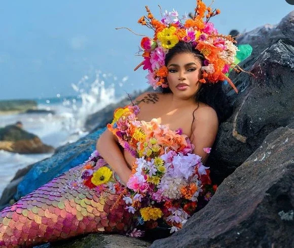 Reaction Stirs As Bobrisky Shares New Pictures Of Himself In A Mermaid Outfit.