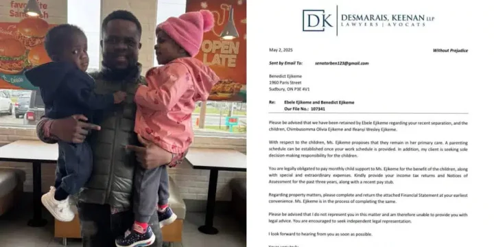 Canada-based Nigerian cries out as wife demands kids and money after failed marriage Canada-based Nigerian cries out as wife demands kids and money after failed marriage
