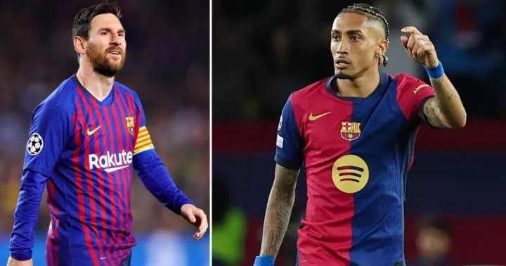 UCL: Raphinha breaks Lionel Messi's record in Barça's 3-3 draw with Inter Milan