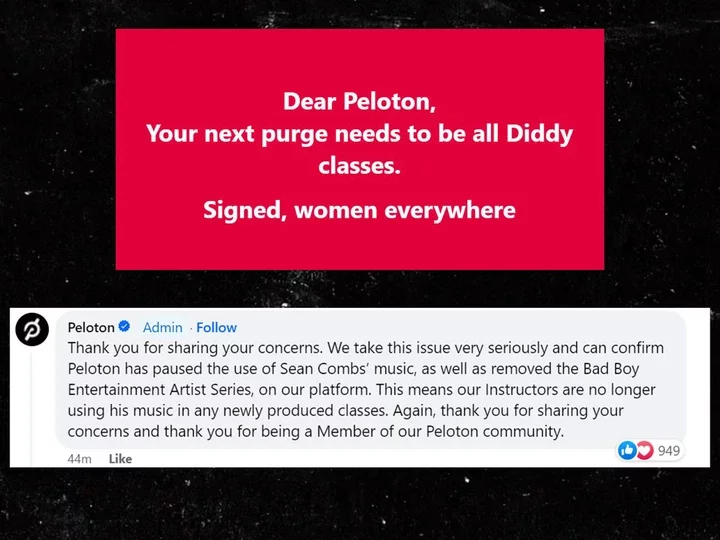 Peloton says it is removing Diddy music from all its classes