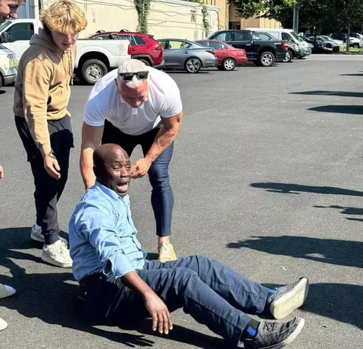 Emotional moment high school students surprise their janitor with $20,000 Jeep Wrangler as gift (video)