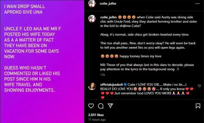 Uju Okoli addresses dating rumors with Fredrick Leonard