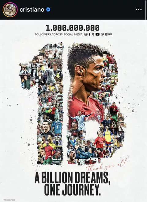 Cristiano Ronaldo 1 billion followers