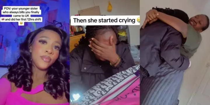 Nigerian lady who always asks UK-based sister for money bursts into tears after first 12-hour work shift in UK