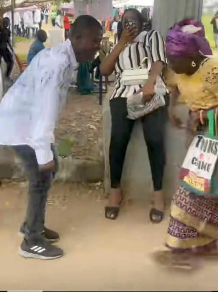 Heartwarming moment mother celebrates excitedly with son on his sign-out day