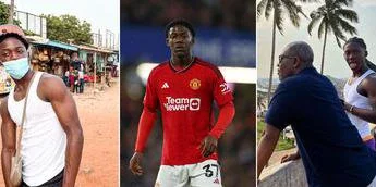 Kobbie Mainoo at 19: Here're photos from Man United star's last visit to Ghana