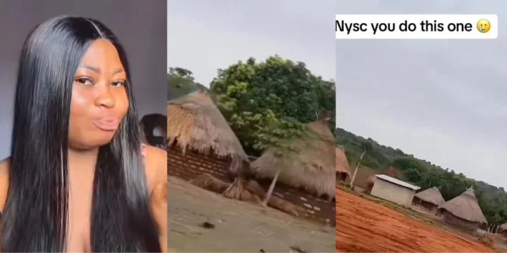 Corper laments bitterly as she shows off location posted for NYSC