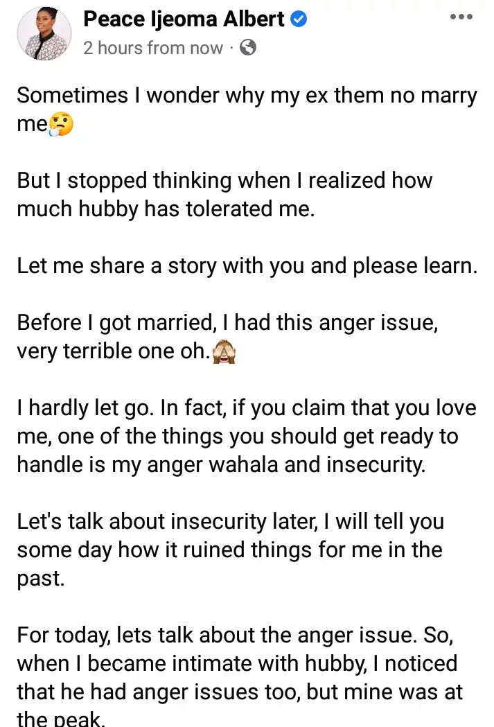 'My ex-boyfriends didn't marry me due to my terrible anger issue' - Nigerian woman says, advises fellow ladies