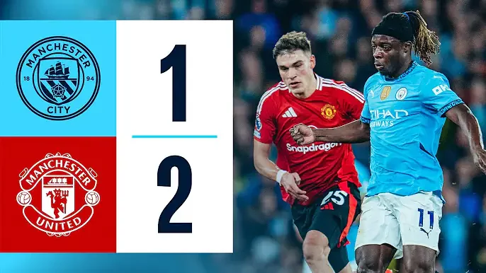 Manchester City 1 - 2 Manchester United (Dec-15-2024) Premier League Highlights