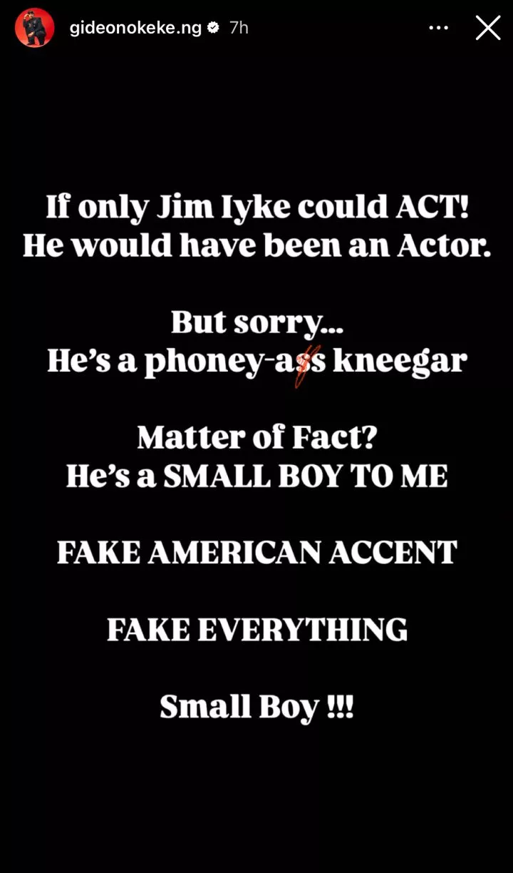 Fake American accent, fake everything - Actor Gideon Okeke drags his colleague, Jim Iyke