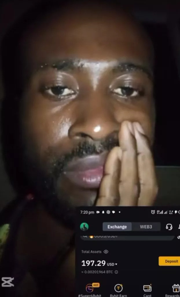 Man cries out as he loses N2M to cryptocurrency after his father gave it to him to start up business