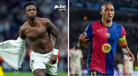 Real Madrid vs Barcelona: Ballon d'Or favourite Vinicius beats Raphinha to European award ahead of El Clasico (Video)