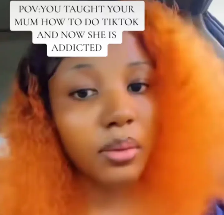 'She's now addicted' - Nigerian mom's video with officer-inspired moves causes stir as daughter introduces her to TikTok