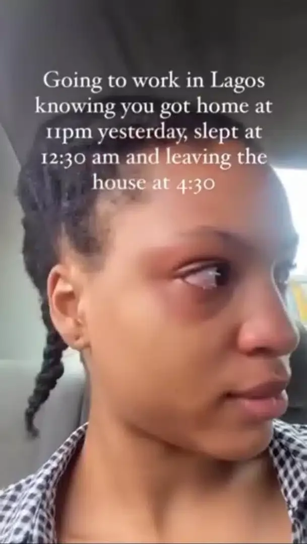 'Leaving home 4:30a.m, returning 11p.m' - Lady breaks down in tears over stress of living in Lagos