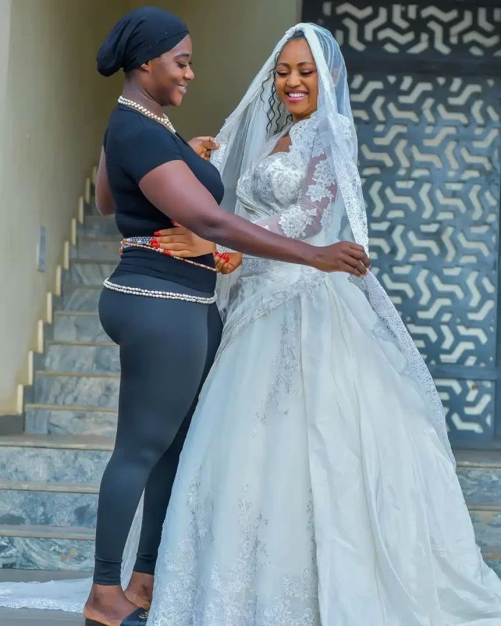 regina daniels mercy johnson's wedding gown 