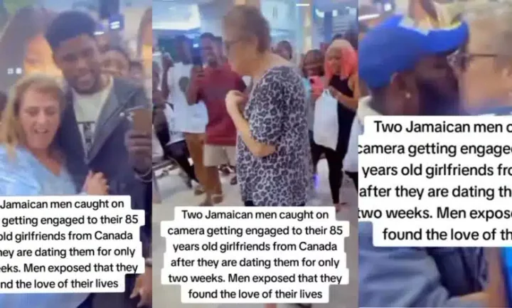 "Property and green card" - Drama as Jamaican men propose to 85-year-old Canadian lovers, 2 weeks after dating