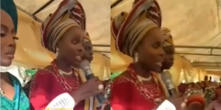 "The day you beat my daughter you will see a beast" - Mother sternly warns son-in-law at her daughter's wedding