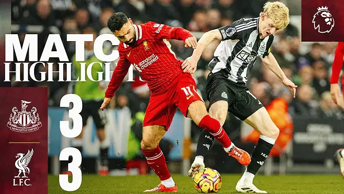 Newcastle United 3 - 3 Liverpool (Dec-04-2024) Premier League Highlights