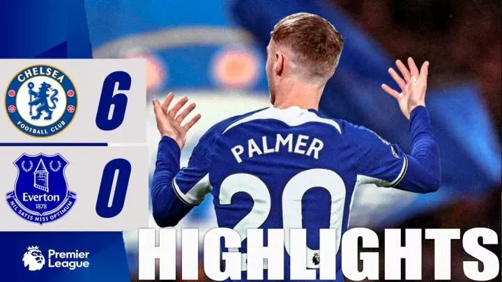 Chelsea 6 - 0 Everton (Apr-15-2024) Premier League Highlights