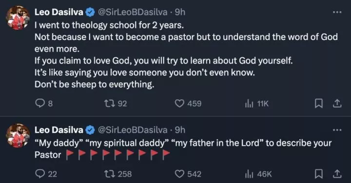 Leo Dasilva codemns people who call pastors 'daddy, spiritual father'