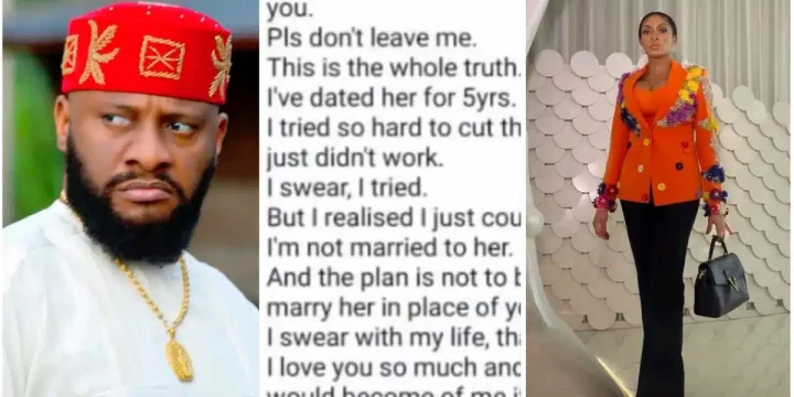 Alleged chat between Yul Edochie and May regarding his affair with Judy Austin surfaces