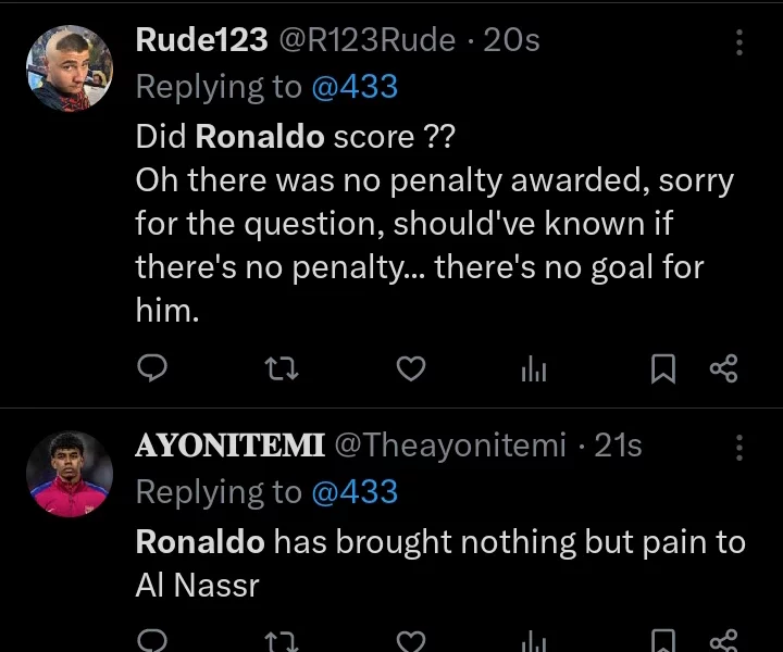 ALN 1-1 ALH: Fans Blast Cristiano Ronaldo After Having a Terrible Performance in Today's Match