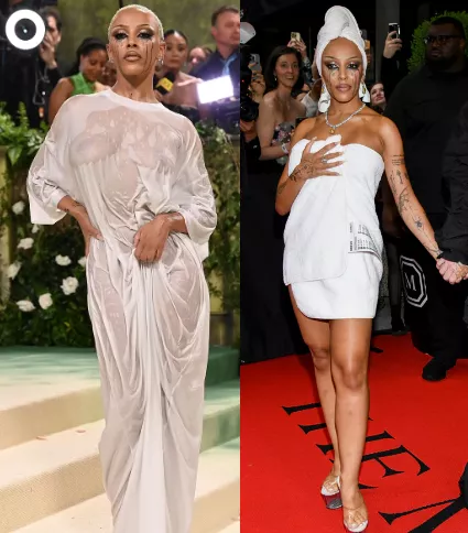 Doja Cat wears wet see-through dress with her nude body on display to the Met Gala (photos)