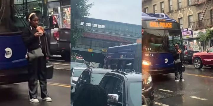 Lady goes viral after causing gridlock on major U.S. road over bus driver's refusal to pick her up