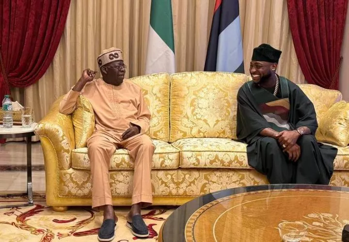 Singer, Davido Visits President Tinubu Alongside His Father Dr. Adeleke And Uncle Governor, Adeleke (Photos)