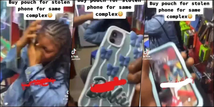 Lady caught as she reportedly comes to buy pouch for phone she stole at same complex