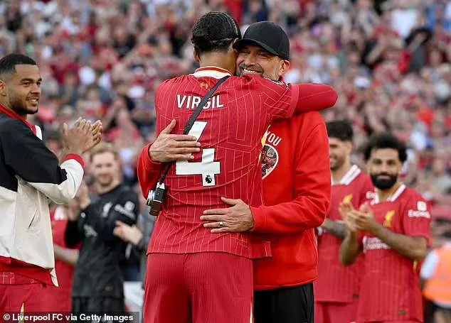 But the club is entering into a new era following the departure of Jurgen Klopp and the arrival of new manager Arne Slot (Virgil and Jurden Klopp in May)