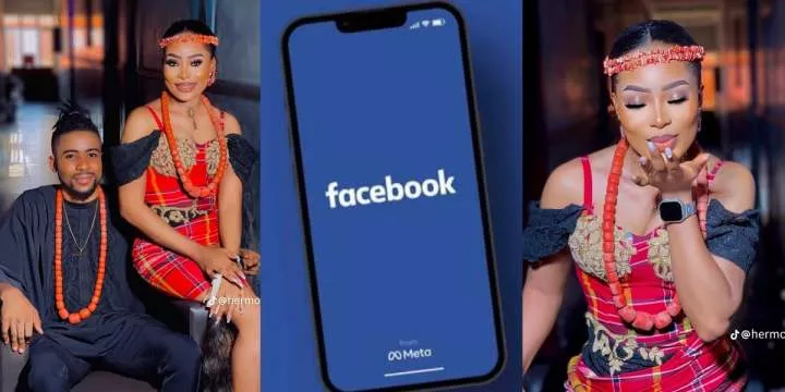 Nigerian lady transitions from Ms. to Mrs., ties the knot with man she met on Facebook comment section