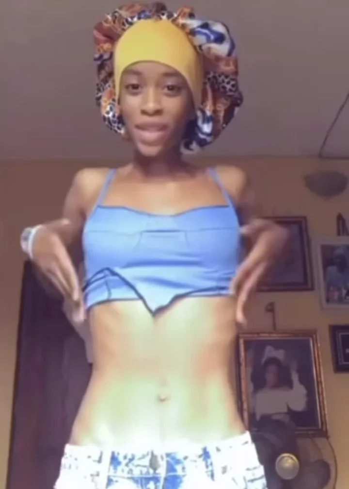 Lady celebrates her hour glass figure after 5 days of being in the gym