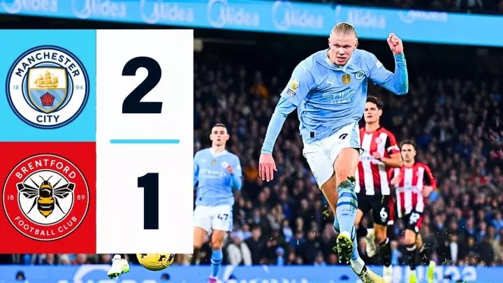 Manchester City 2 - 1 Brentford (Sep-14-2024) Premier League Highlights